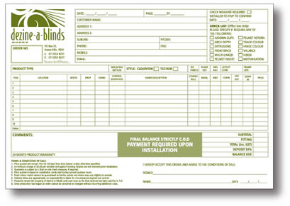 order book design